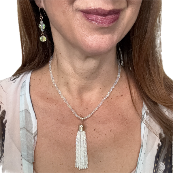 Long Earrings - AB Crystal Maria Nicola