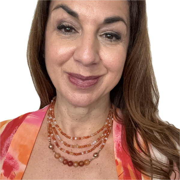 10 Way Necklace - Orange Agate Seriously Romantic