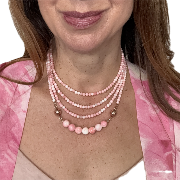 10 Way Necklace - Pink Agate Seriously Romantic