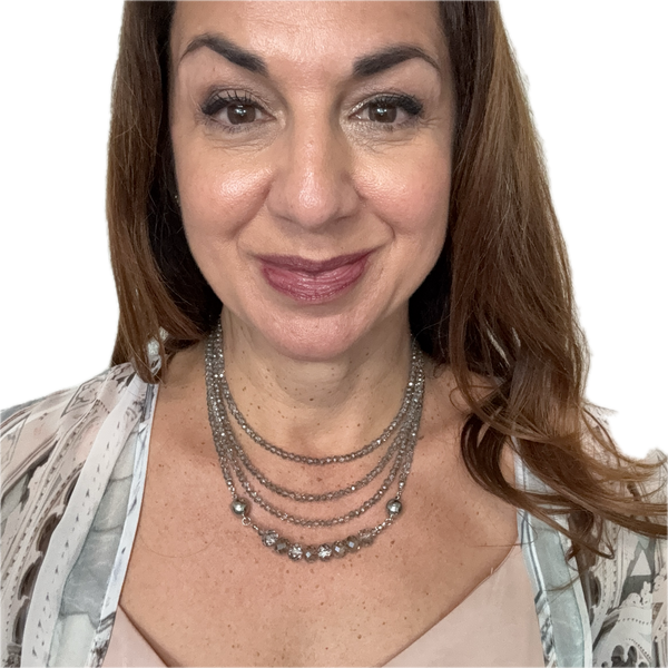 10 Way Necklace - Platinum Crystal with Silver Magnets Seriously Romantic