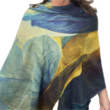 Scarf - Fine Wool - Gilded Leaves Namaskar