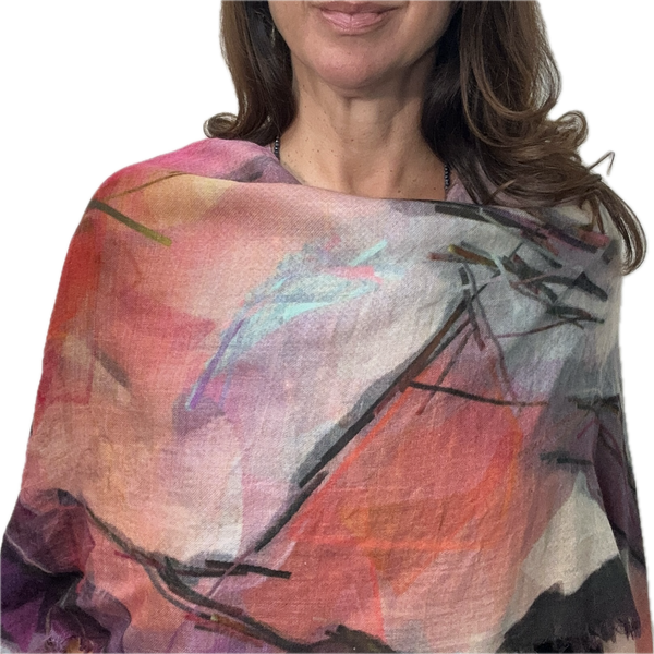 CAPE - Lilac & Orange - ON SALE 10% OFF!