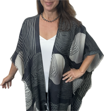 Cape - Black and White Stripes