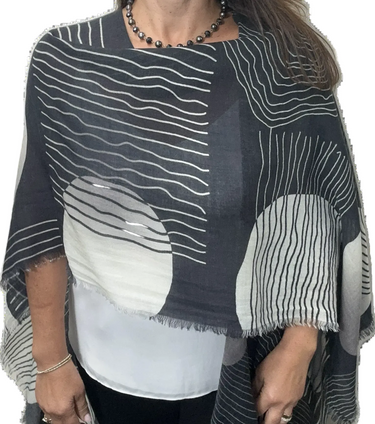 Cape - Black and White Stripes Namaskar