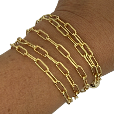 LONG Strand Necklace - Paperclip - Yellow Gold Seriously Romantic