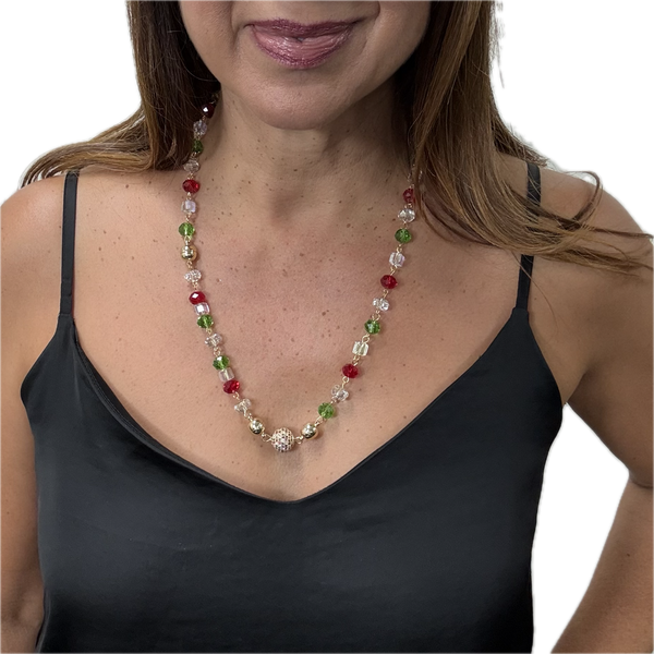 DELUXE CHRISTMAS GIFT SET - Necklace + Connector + Pavé pendant