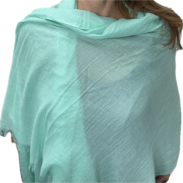 SET 11- 30% OFF! PASTEL MINT BABMBOO SCARF+ HARLEQUIN MEDIUM STRAND + FILIGREE SPHERE PENDANT + HAMMERED DROPLET EARRINGS