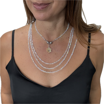 SET 12- 35% OFF! AB 10 WAY NECKLACE + SNOWFLAKE CRYSTAL PENDANT