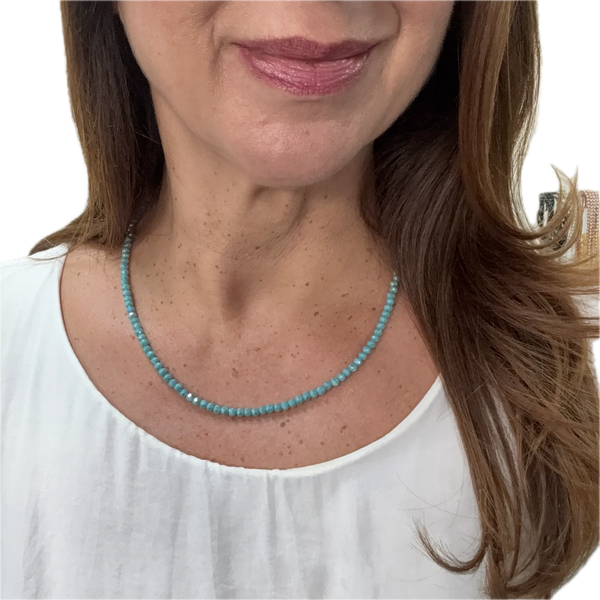 Medium Strand Necklace - Turquoise Crystal Seriously Romantic