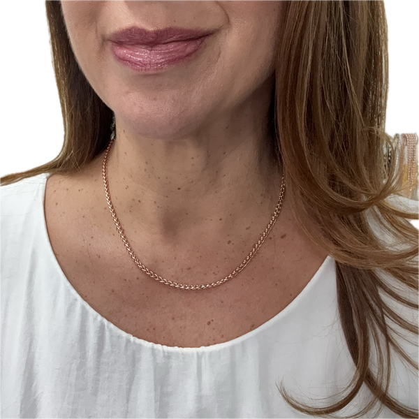 Single Strand Necklace 45cm - WHEAT CHAIN