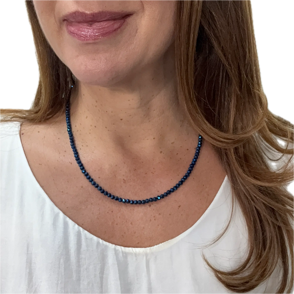 Medium Strand Necklace - Sapphire Crystal Maria Nicola