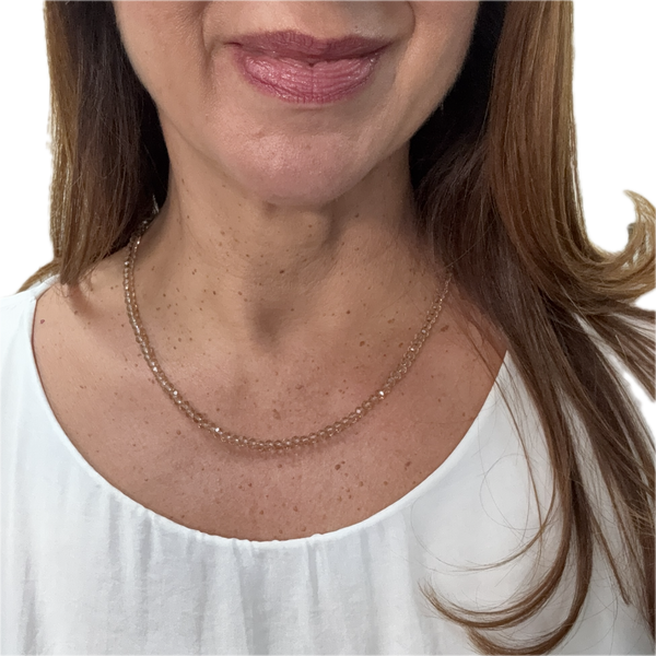 Medium Strand Necklace - Champagne Crystal