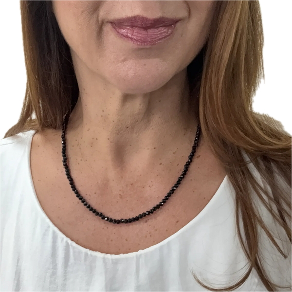 Medium Strand Necklace - Black Crystal Seriously Romantic