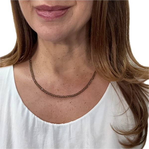 Medium Strand Necklace - Smokey Quartz Crystal Seriously Romantic