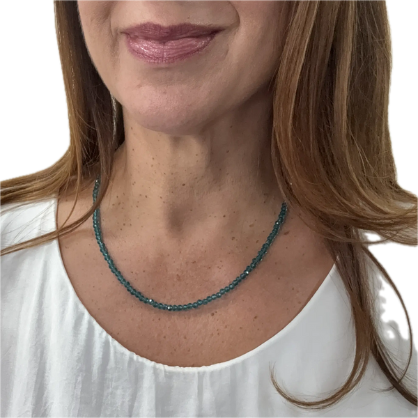 Medium Strand Necklace - Teal Crystal Seriously Romantic
