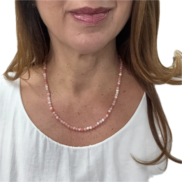 Medium Strand Necklace - Pink Agate Seriously Romantic
