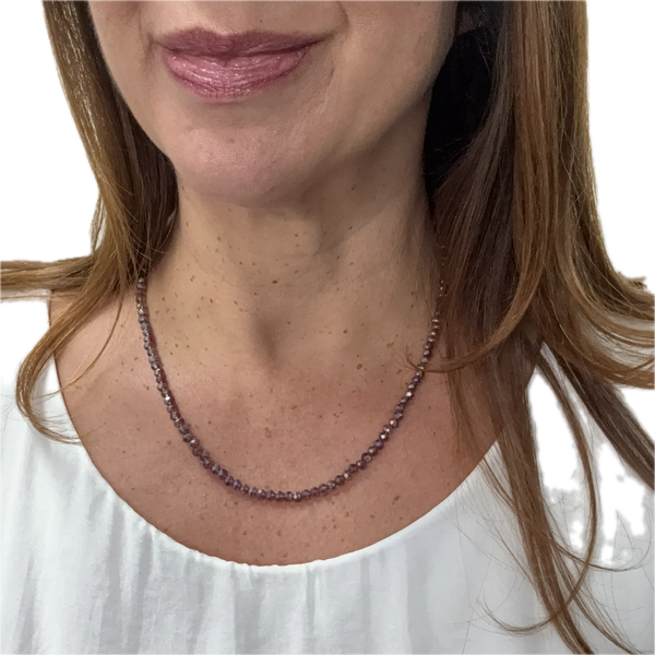 Medium Strand Necklace - Plum Crystal Seriously Romantic