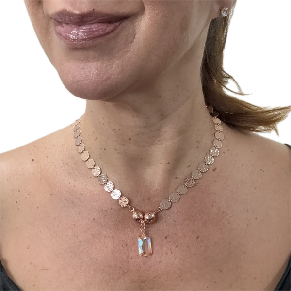 Pendant - Baby Rectangle - ICE Shimmer Austrian Crystal