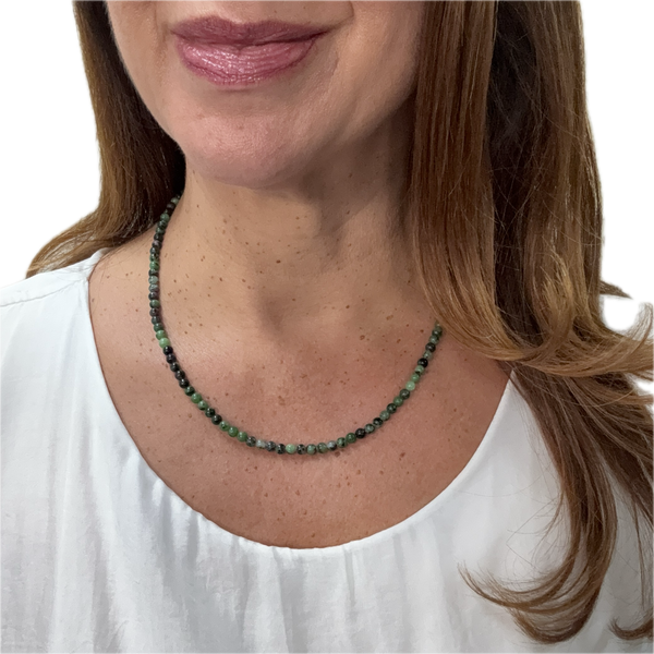 Medium Strand Necklace - RUBY ZOISITE