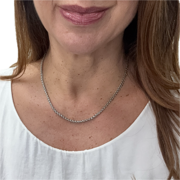 Single Strand Necklace 45cm - WHEAT CHAIN