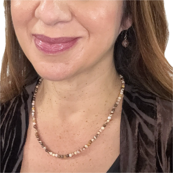 Short Earrings - Zebra Stone Maria Nicola