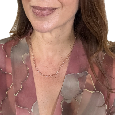 Medium Strand Necklace - Paperclip - Rose Gold Seriously Romantic
