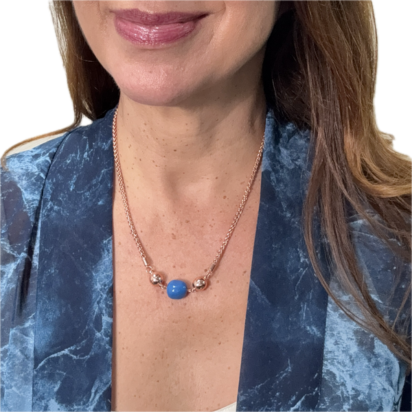 Pendant - Organic Pearl - Lapis