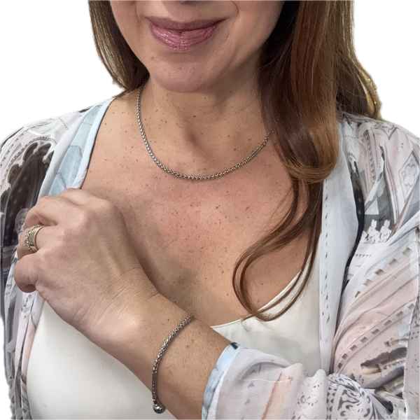 LONG WHEAT CHAIN BRACELET - 21cm RYAN