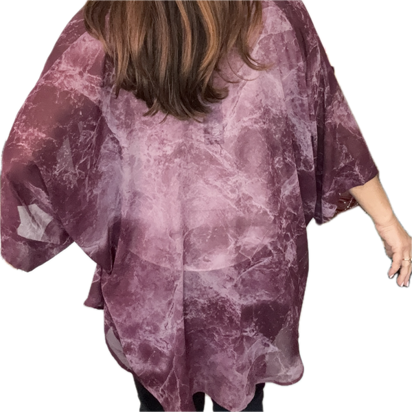 Square Kimono - Tie Dye Purple