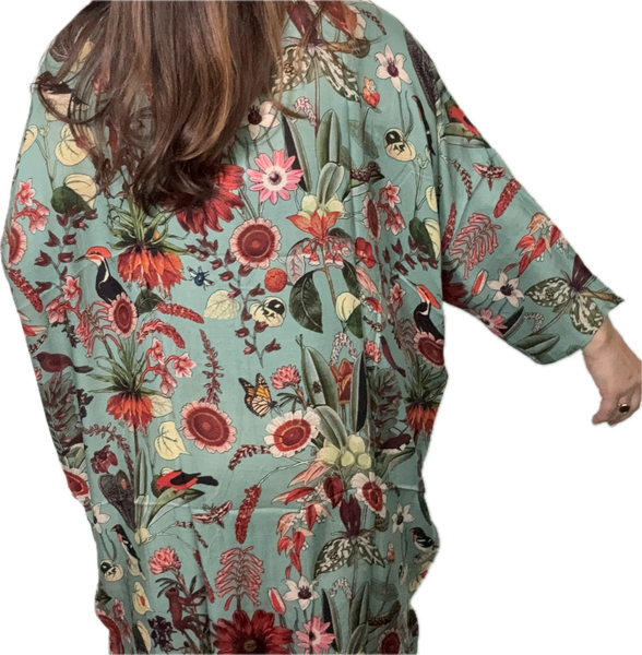 SET 6-40% OFF! CHOOSE FROM LONG MODAL KIMONO + BURGUNDY SHELL PEARL MEDIUM STRAND+ LARGE RAINBOW CUSHION PENDANT FLASH SALE
