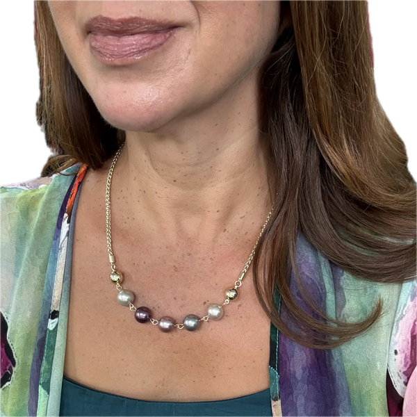 Feature Connector - Metallic Mauve Link Connector Maria Nicola