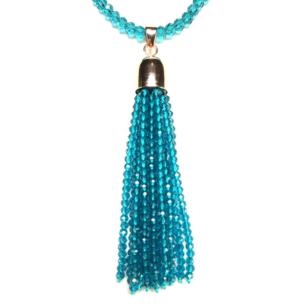 Tassel - Teal Crystal Seriously Romantic