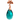 Large faceted teardrop pendant in Emerald green crystal
