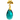 Hanging Pendant - Large Teardrop - Emerald Crystal Austrian Crystal