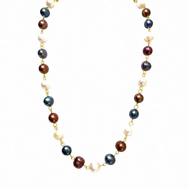 LONGER Link Necklace - Cream / Chocolate / Charcoal Seriously Romantic