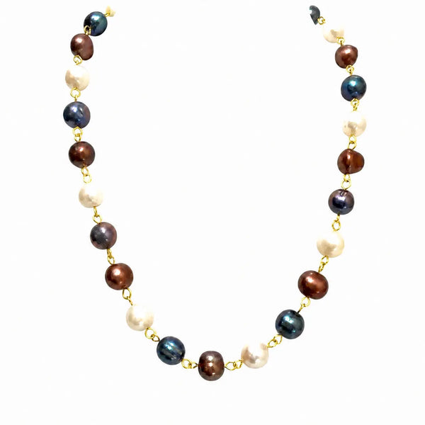 Link Necklace - Cream / Chocolate / Charcoal Seriously Romantic