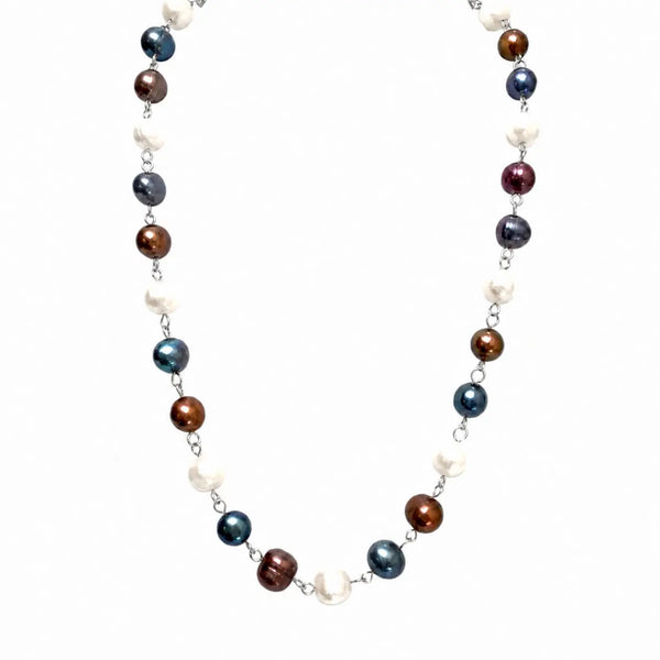 LONGER Link Necklace - Cream / Chocolate / Charcoal Seriously Romantic
