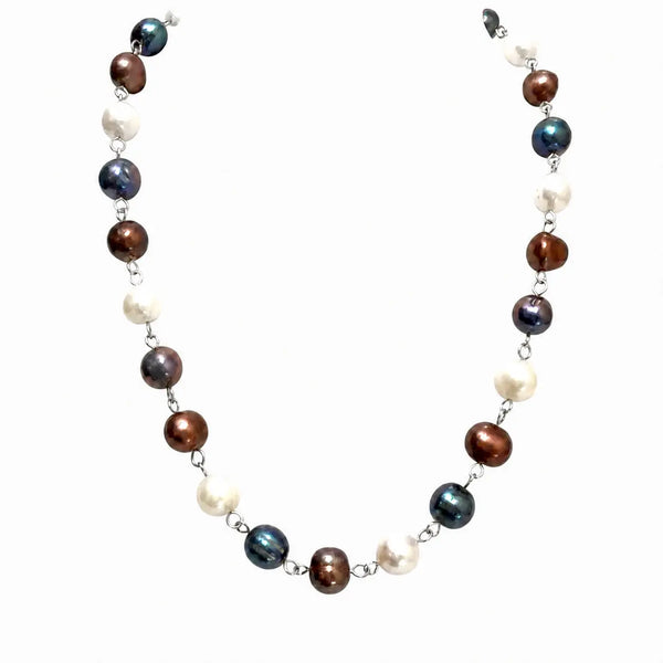 Link Necklace - Cream / Chocolate / Charcoal Seriously Romantic