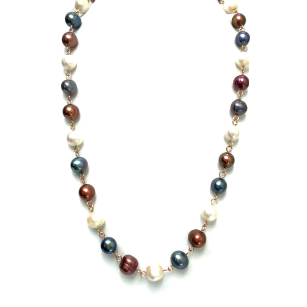 LONGER Link Necklace - Cream / Chocolate / Charcoal Seriously Romantic