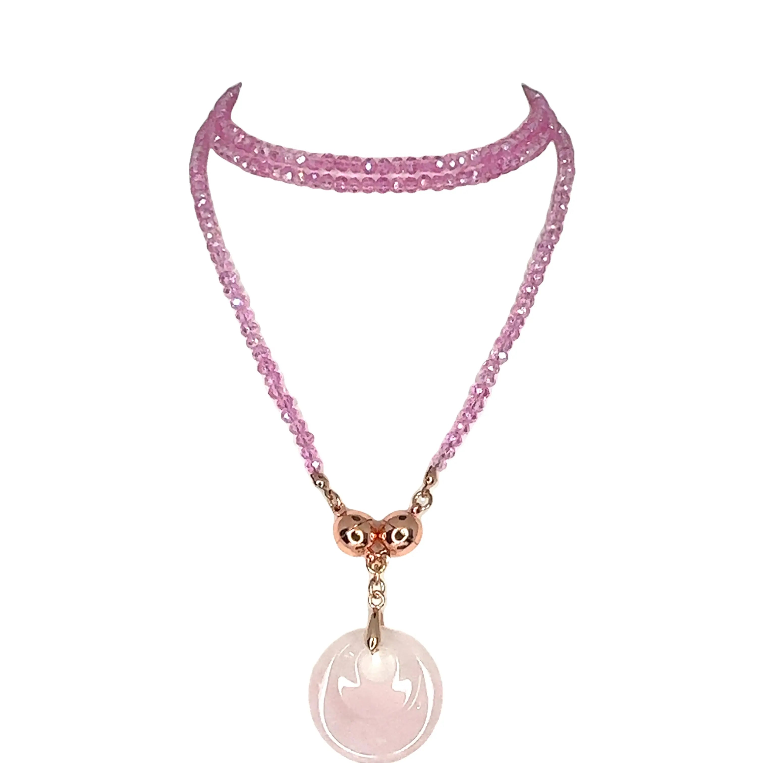 Set Rose Crystal Pendant Swarovski Pendant Set Designer Pendant