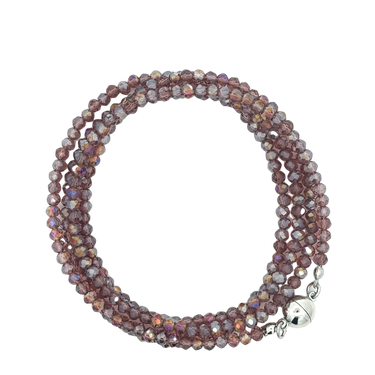 Long Strand Necklace - Plum Crystal Seriously Romantic