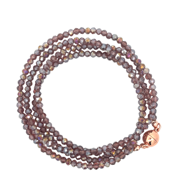 Long Strand Necklace - Plum Crystal