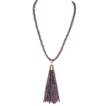 Tassel - Plum Crystal