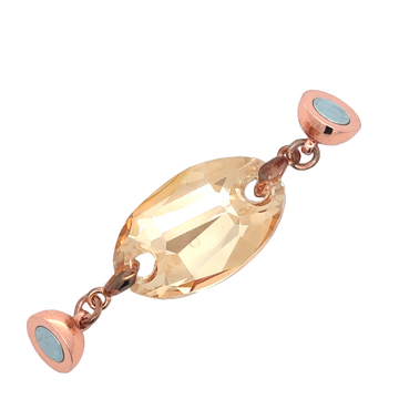 Pendant - Austrian Crystal - Oval - Champagne