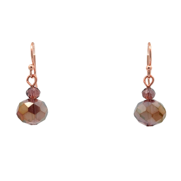 Short Earrings - Plum Crystal