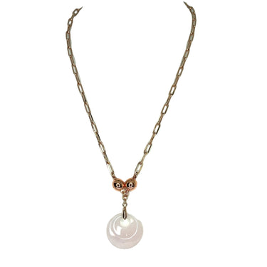 Pendant - Circle Of Love - Light Rose Quartz - ON SALE! 20% OFF! Maria Nicola
