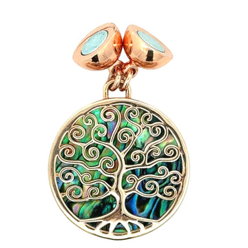 Pendant - Double Sided -PAUA Tree Of Life