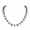Link Necklace - PLUM crystal and Raspberry Crystal Maria Nicola