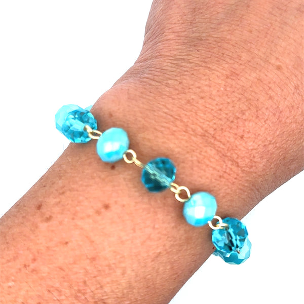 Bracelet Longer Link - Sky Blue