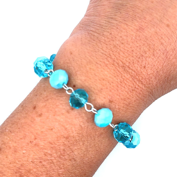 Bracelet Longer Link - Sky Blue